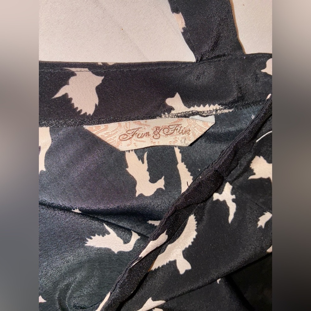 Forever 21 Green Sleeveless Wrap Jumpsuit w/ a Black Bird Print Mini Dress - Picture 13 of 14